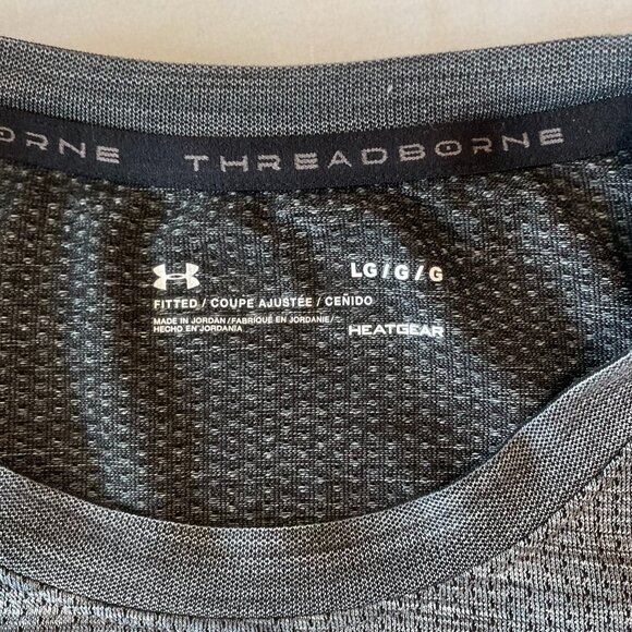 Under Armour Men's Fitted Threadborne fabric Heat Gear short sleeve shirt Large - Picture 3 of 7